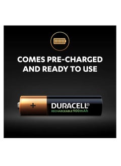 Duracell Rechargeable AAA Battery, 900mAh, Pack of 4 Long lasting per charge  - Image 4