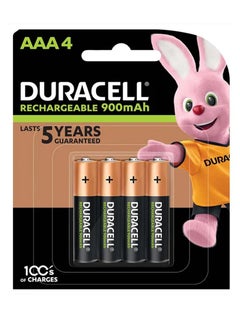 Duracell Rechargeable AAA Battery, 900mAh, Pack of 4 Long lasting per charge  - Image 1