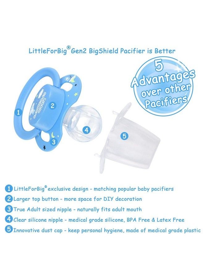 Littleforbig Bigshield Generationii Adult Sized Pacifier Little Dreamers Pattern  - Image 3