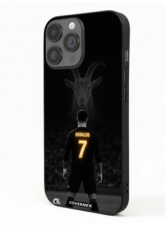 Covernex Apple iPhone 14 Pro Max Protective Case Cover Printed Featuring The GOAT Tribute Cristiano Ronaldo - Image 1