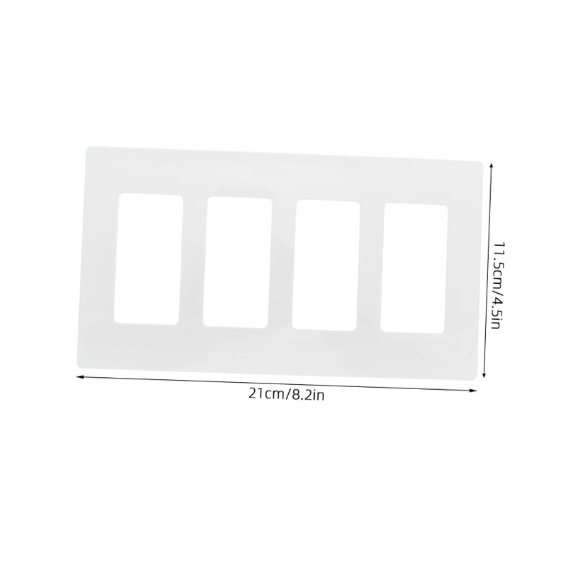 Screwless Decorative Light Switch Plate Cover Outlet Wall Plate White - Image 3