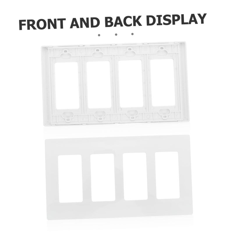 Screwless Decorative Light Switch Plate Cover Outlet Wall Plate White - Image 4