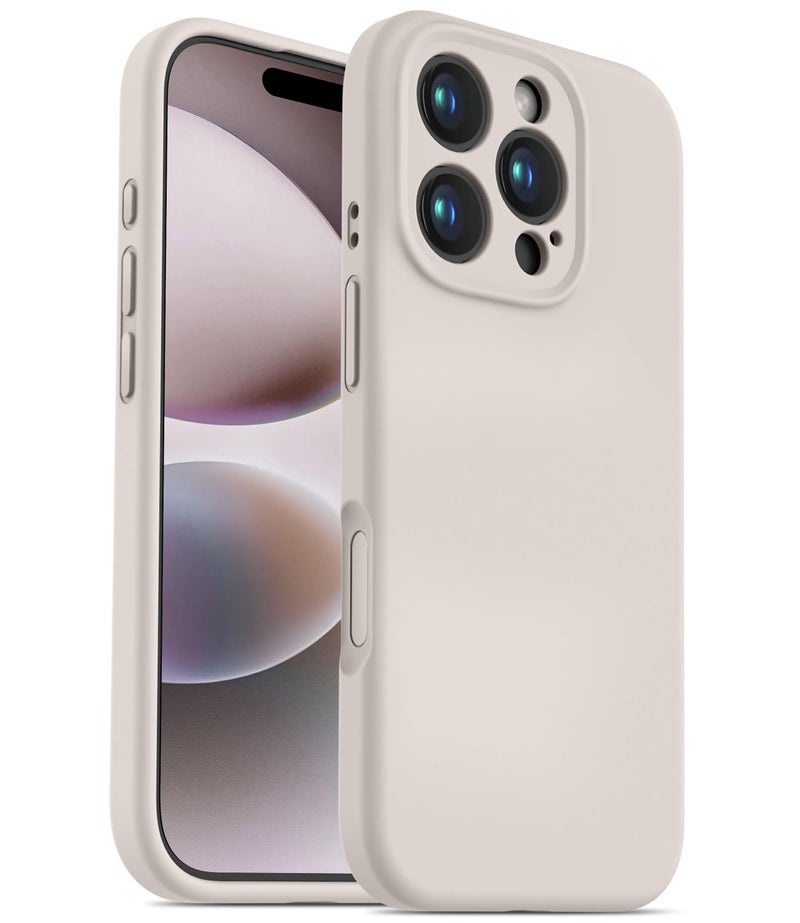 OTOFLY Designed for iPhone 16 Pro Case,[Camera Control Button Coverage][12FT Military-Grade Protection] Silicone Shockproof Slim Cover Women Men 16 Pro Phone Case 6.3 inch, Gravel White - Image 1
