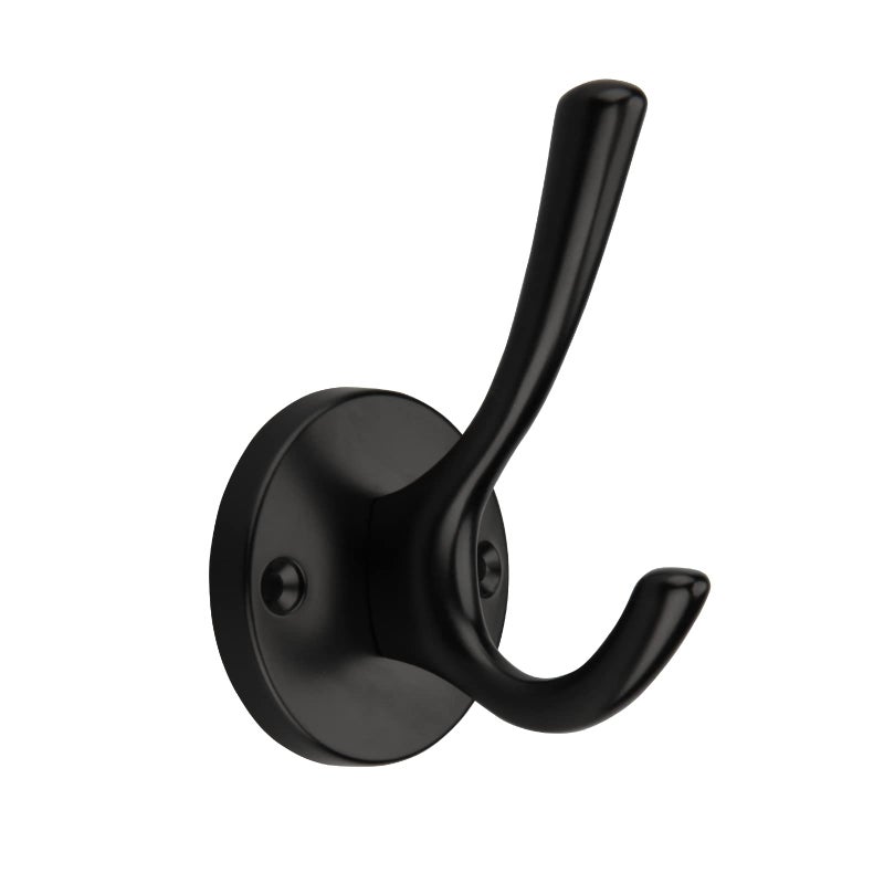 TUNNY 5 Pack Round Coat Towel Hooks - Matte Black Coat Hooks for Hanging Coats Towel Hooks for Bathroom Wall Mounted Zinc Alloy Bath Towel Hooks Robe Clothes Hook Holder Heavy Duty Wall Hooks - Image 1