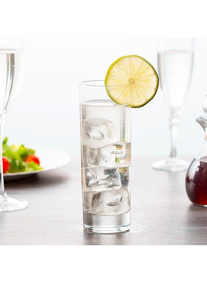 Arcoroc Islande Hiball Glass 360ml - J4226 | Set of 6 | Dishwasher Safe | Heavy Base Collins Glass - Image 1