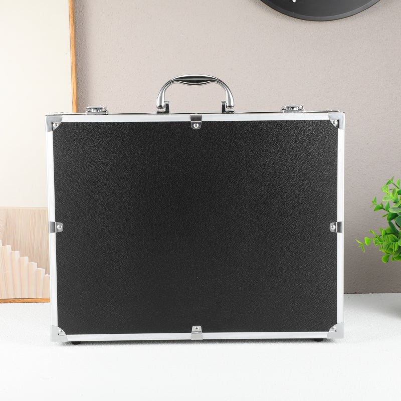 Lockable Flight Case Portable Aluminum Alloy Box Carrying Case Tools Container - Image 3