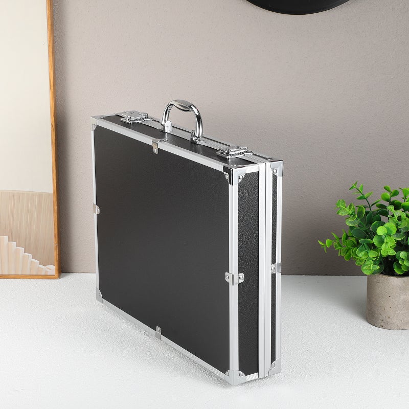Lockable Flight Case Portable Aluminum Alloy Box Carrying Case Tools Container - Image 4