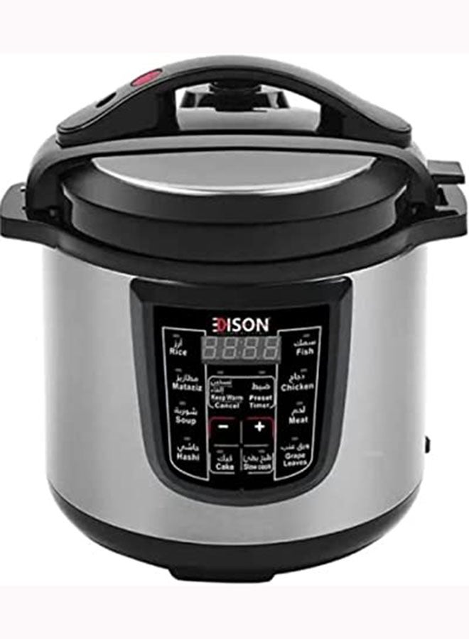 EDISON Stainless Steel Electric Pressure Cooker 6.0 L 1000.0 W 6285360253530 Silver/Black - Image 5