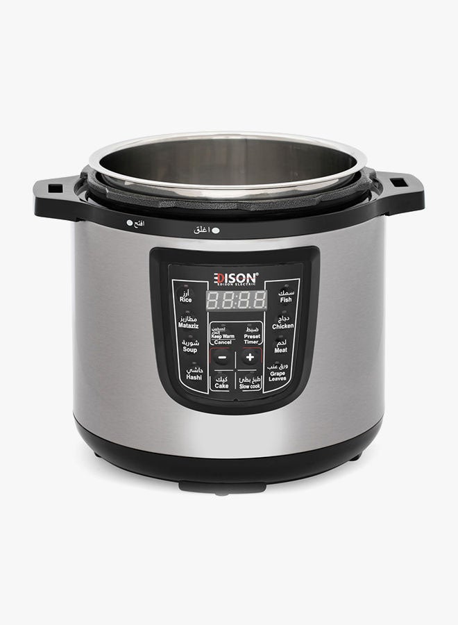 EDISON Stainless Steel Electric Pressure Cooker 6.0 L 1000.0 W 6285360253530 Silver/Black - Image 2