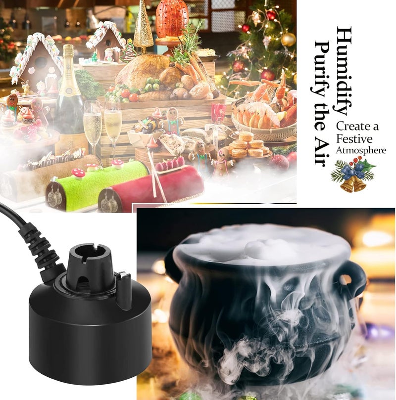 AGPtek Mist Maker Witch Cauldron Fog Maker for Halloween/Christmas Party Water Fountain Pond Rockery Fishtank - Image 4
