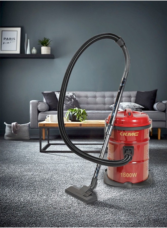 KMC Barrel Vacuum Cleaner - 18 Liters - 1600 Watts - Burgundy - KMV-116  - Image 5