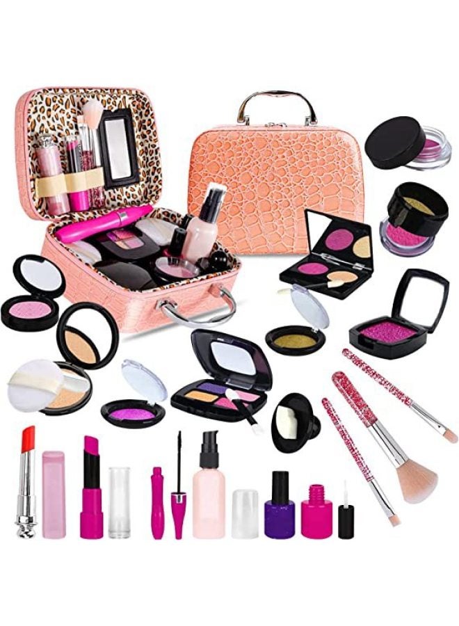 مجموعة ألعاب تزيين مستحضرات التجميل للفتيات الصغيرات، حقيبة يد لعبة مكياج الأميرة، اللون: مجموعة 22 قطعة/1362 - Image 2