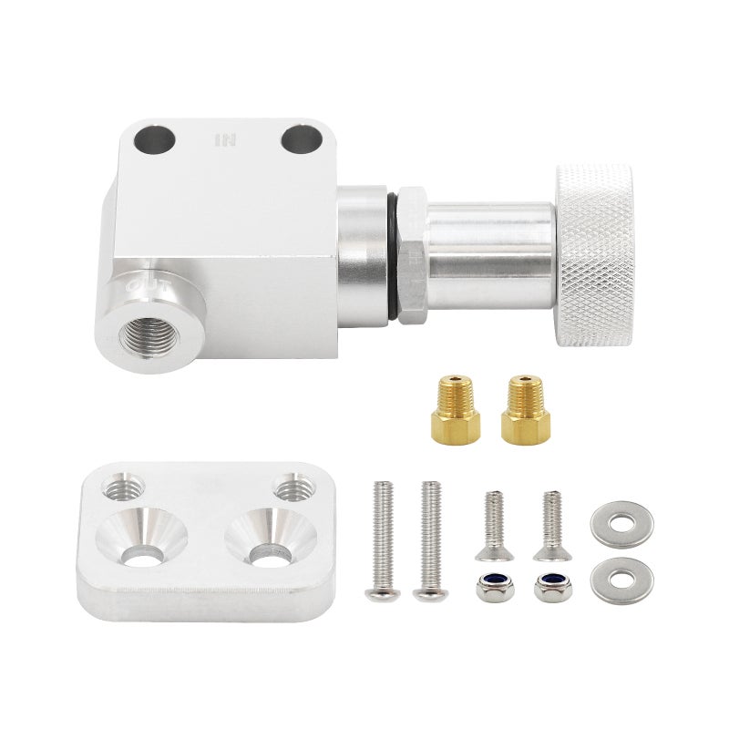 Adjustable Proportioning Valve Knob Silver - Precise 100-1000 PSI Pressure Adjustments Proportioning Valve Knob for Vehicle Braking System Customization & Road Safety Control - Image 1