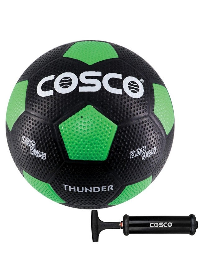 Cosco Football Thunder 5 with Hand Pump, Multicolour - Image 2