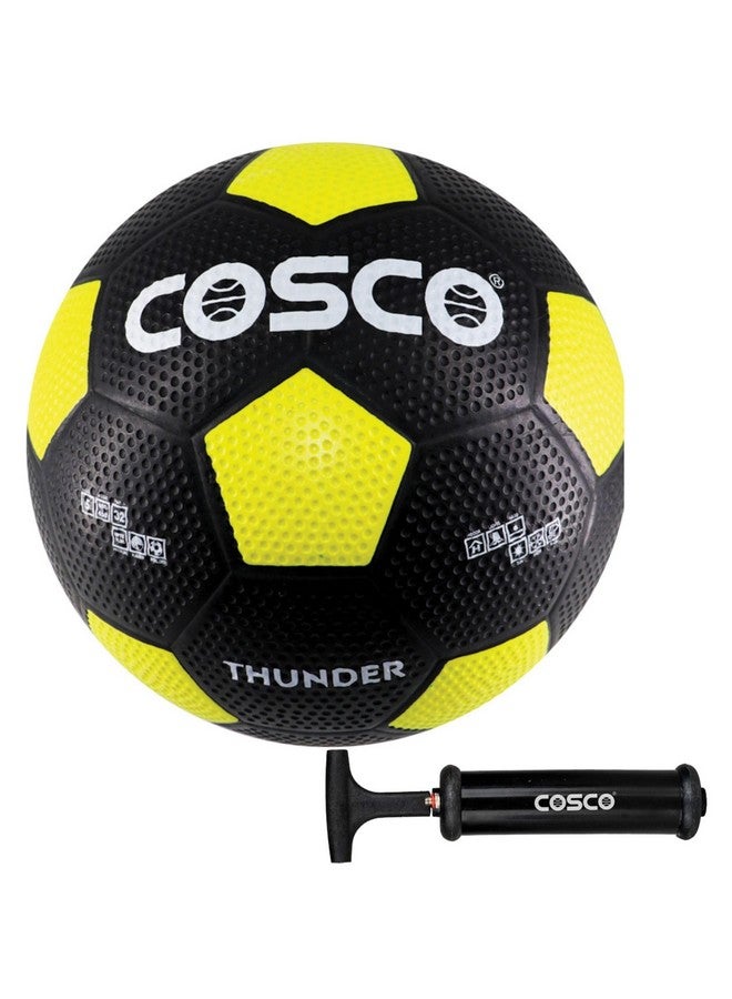 Cosco Football Thunder 5 with Hand Pump, Multicolour - Image 1