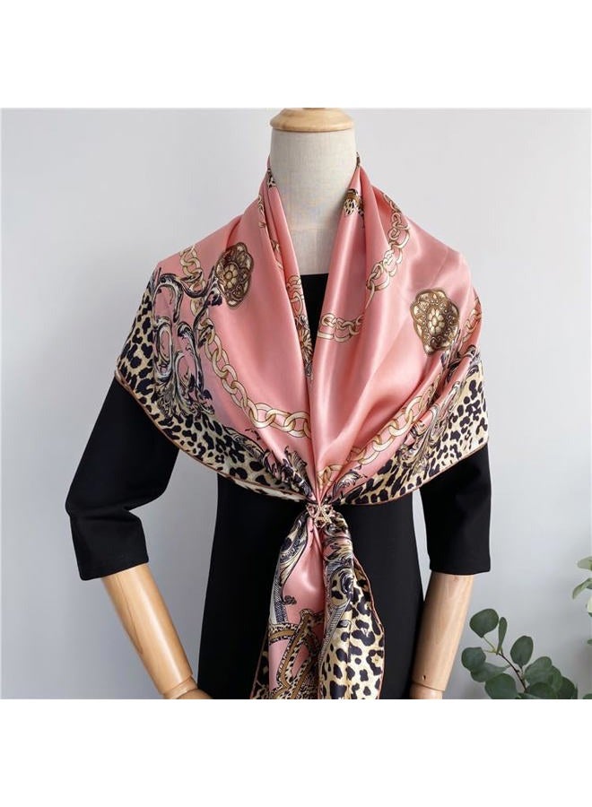 MEISEE 100% Pure Mulberry Silk Scarf 43”*43” Large Square Lightweight Headscarf Women's Hair Wraps Shawls with Gift Packed (Classic Pink) - Image 4