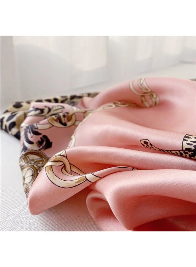 MEISEE 100% Pure Mulberry Silk Scarf 43”*43” Large Square Lightweight Headscarf Women's Hair Wraps Shawls with Gift Packed (Classic Pink) - Image 2