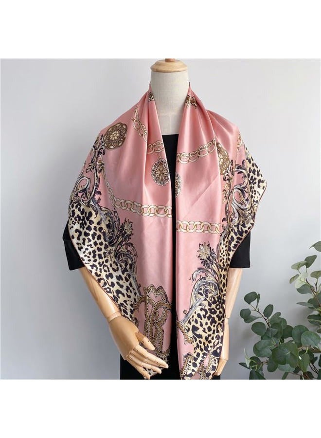 MEISEE 100% Pure Mulberry Silk Scarf 43”*43” Large Square Lightweight Headscarf Women's Hair Wraps Shawls with Gift Packed (Classic Pink) - Image 3
