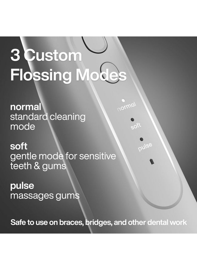 Aquasonic - AquaSonic Icon Water Flosser for Teeth - Cordless Rechargeable Oral Irrigator - Waterproof, Portable Dental Cleaning with Jet Tip - Braces Home Travel - Stone - Image 1