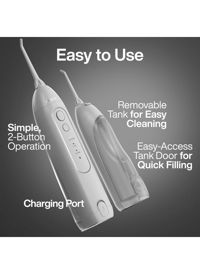 Aquasonic - AquaSonic Icon Water Flosser for Teeth - Cordless Rechargeable Oral Irrigator - Waterproof, Portable Dental Cleaning with Jet Tip - Braces Home Travel - Stone - Image 1