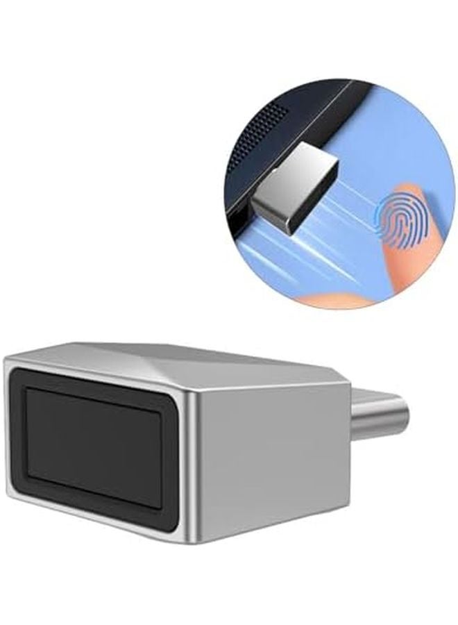 Black USB C Fingerprint Reader For Windows 10 11 Laptops And Desktops Biometric Security Device - Image 3