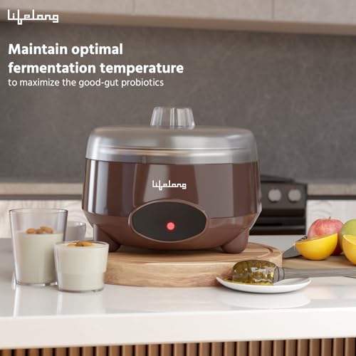 Lifelong Automatic Yogurt & Curd Maker Machine for Home | Auto Temperature Regulation | Electric Probiotic Yogurt Maker for Kitchen (1 L) | Thick Creamy Probiotic Curd |304 Stainless Steel Container - Image 3