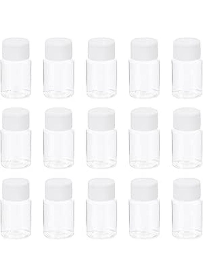 35Pcs 30ml Plastic Wide Mouth Reagent Bottles With Screw Caps For Laboratory - Image 1