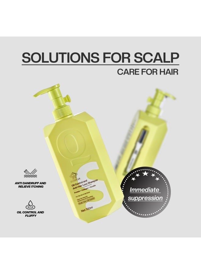 STARPLEX Oil Control Shampoo 720ml - Anti-Hair Loss with Protein Collagen & Keratin | For Oily Hair & Oily Roots | + Free Anti-Hair Loss Spray - Image 5