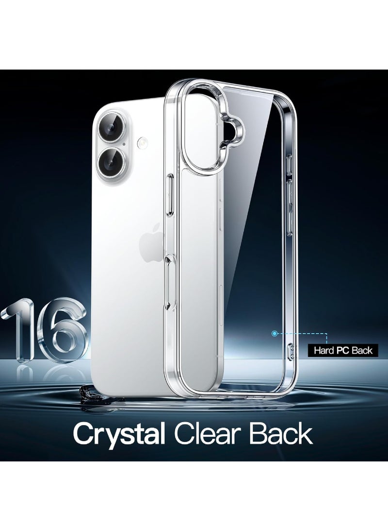 Rock Pow Case for iPhone 16 6.1-Inch, Non-Yellowing Shockproof Phone Bumper Cover, Anti-Scratch Clear Back - Image 3