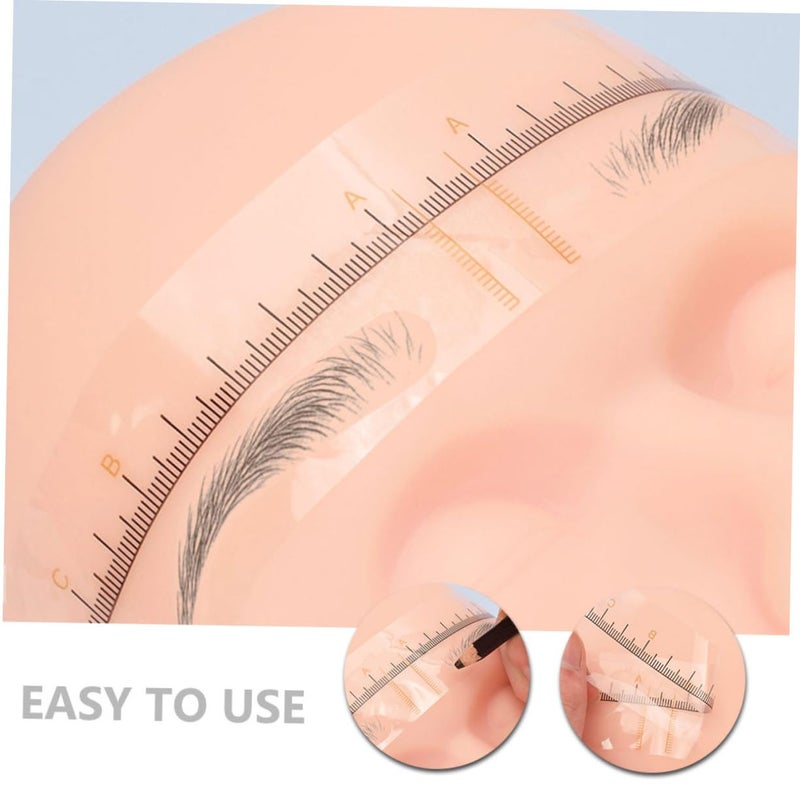 Housoutil 50pcs Eyebrow Rulers and Stencils Eyebrow Template Tool for Accurate Shaping Essential for Tattooing and Makeup for Professionals and Home Use - Image 4