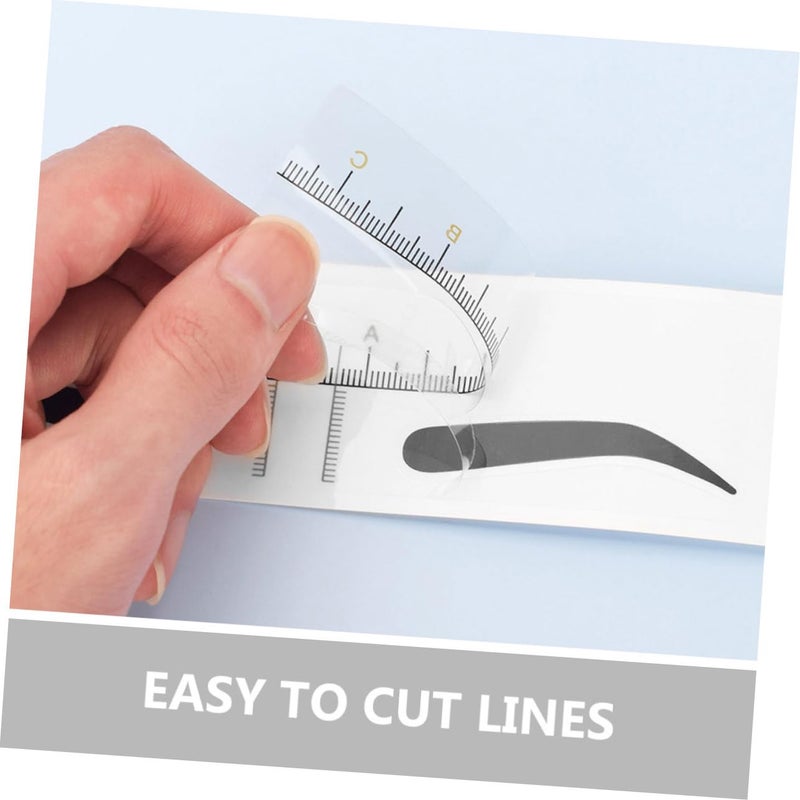 Housoutil 50pcs Eyebrow Rulers and Stencils Eyebrow Template Tool for Accurate Shaping Essential for Tattooing and Makeup for Professionals and Home Use - Image 2