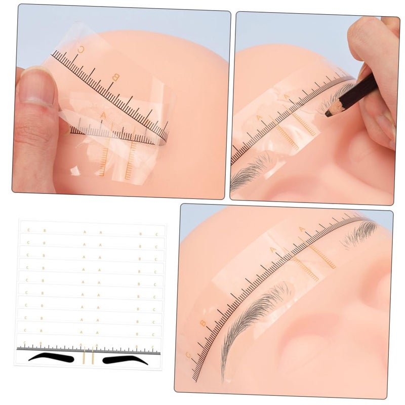Housoutil 50pcs Eyebrow Rulers and Stencils Eyebrow Template Tool for Accurate Shaping Essential for Tattooing and Makeup for Professionals and Home Use - Image 5