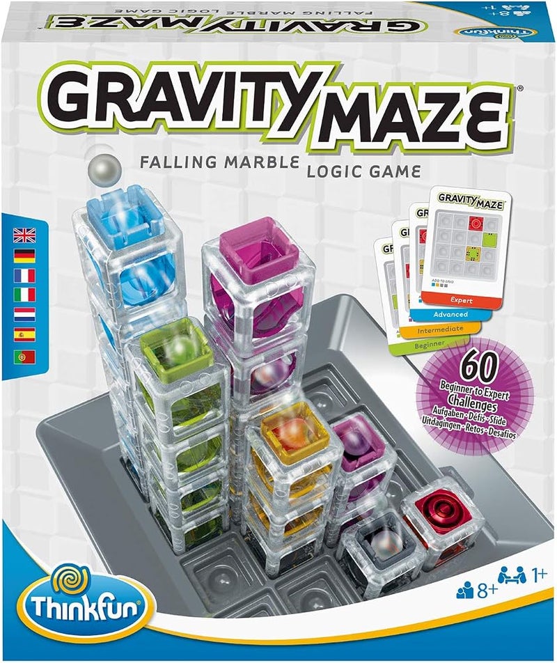 ثينك فان لعبة الذكاء Gravity Maze Falling Marble Challenge من ThinkFun: لعبة منطقية ولعبة أطفال STEM للأطفال من عمر 8 سنوات فما فوق - هدايا - Image 1