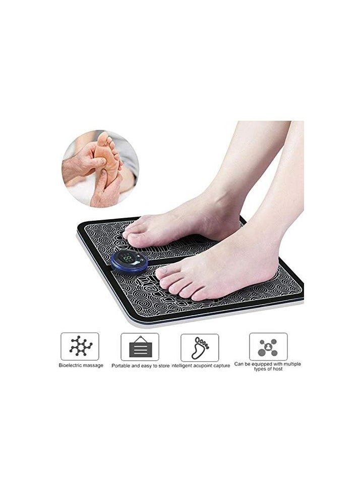 Generic Electric Ems Foot Massager Pad, Feet Muscle Stimulator Pain Relief, Electric Rechargeable Portable with 8 Mode/19 Intensity For Men And Women  - Image 1