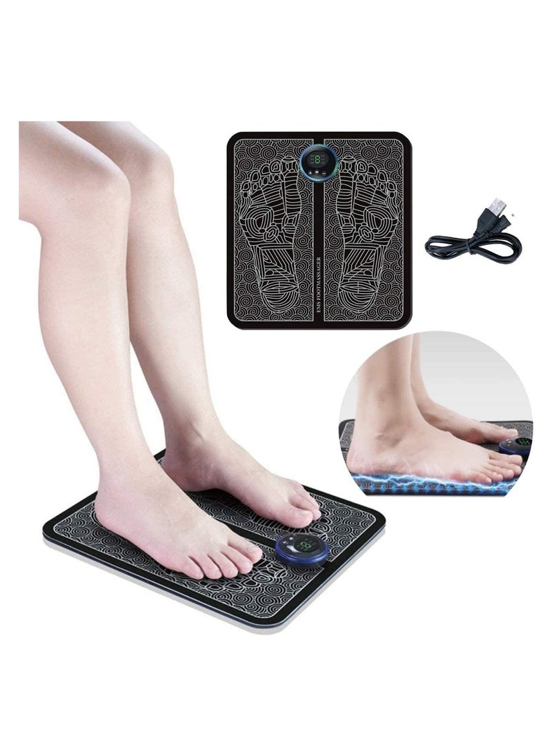 Generic Electric Ems Foot Massager Pad, Feet Muscle Stimulator Pain Relief, Electric Rechargeable Portable with 8 Mode/19 Intensity For Men And Women  - Image 2