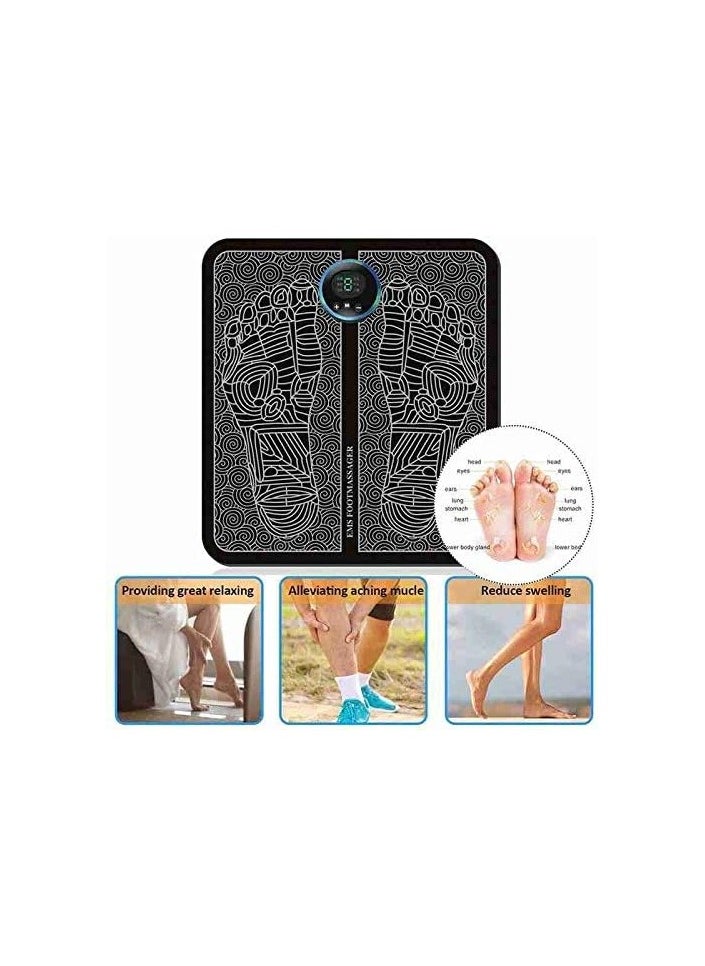 Generic Electric Ems Foot Massager Pad, Feet Muscle Stimulator Pain Relief, Electric Rechargeable Portable with 8 Mode/19 Intensity For Men And Women  - Image 3