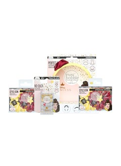 invisibobble invisibobble Disney Princess Belle 10-PIece Gift Set - Spiral Hair Tie, HairHalo Headband, Sprunchie Hair Accessories for Girls 