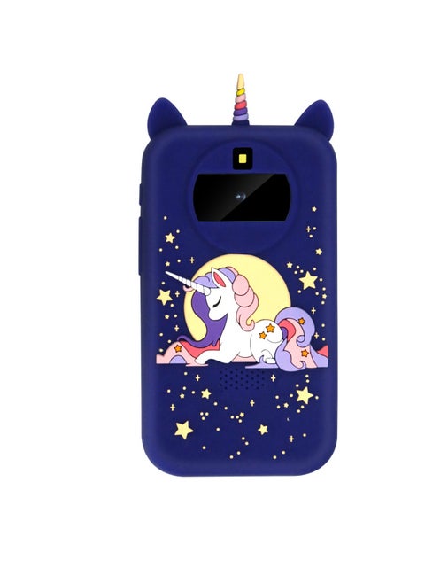 HD Photo Video SLR Camera Children's Digital Multi-function Large Screen Mobile Phone Camera Gifts-Color:Unicorn Purple