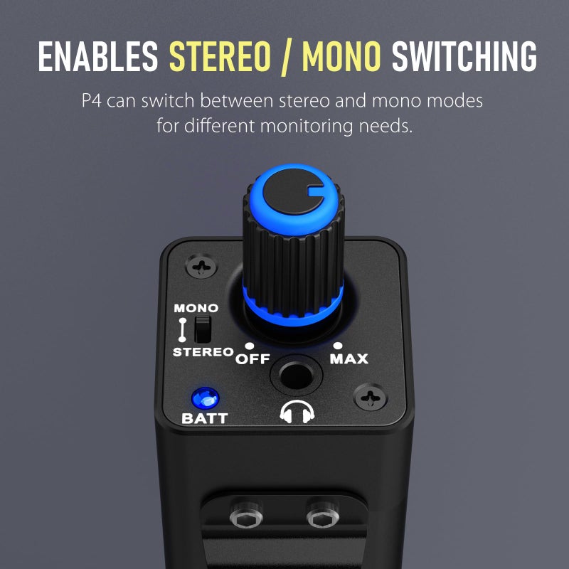 FZONE P4 Wired in-Ear Monitor IEM Amplifier Portable IEM Quickly Switch Stereo Mono for Drummer,Band,Studio - Image 2