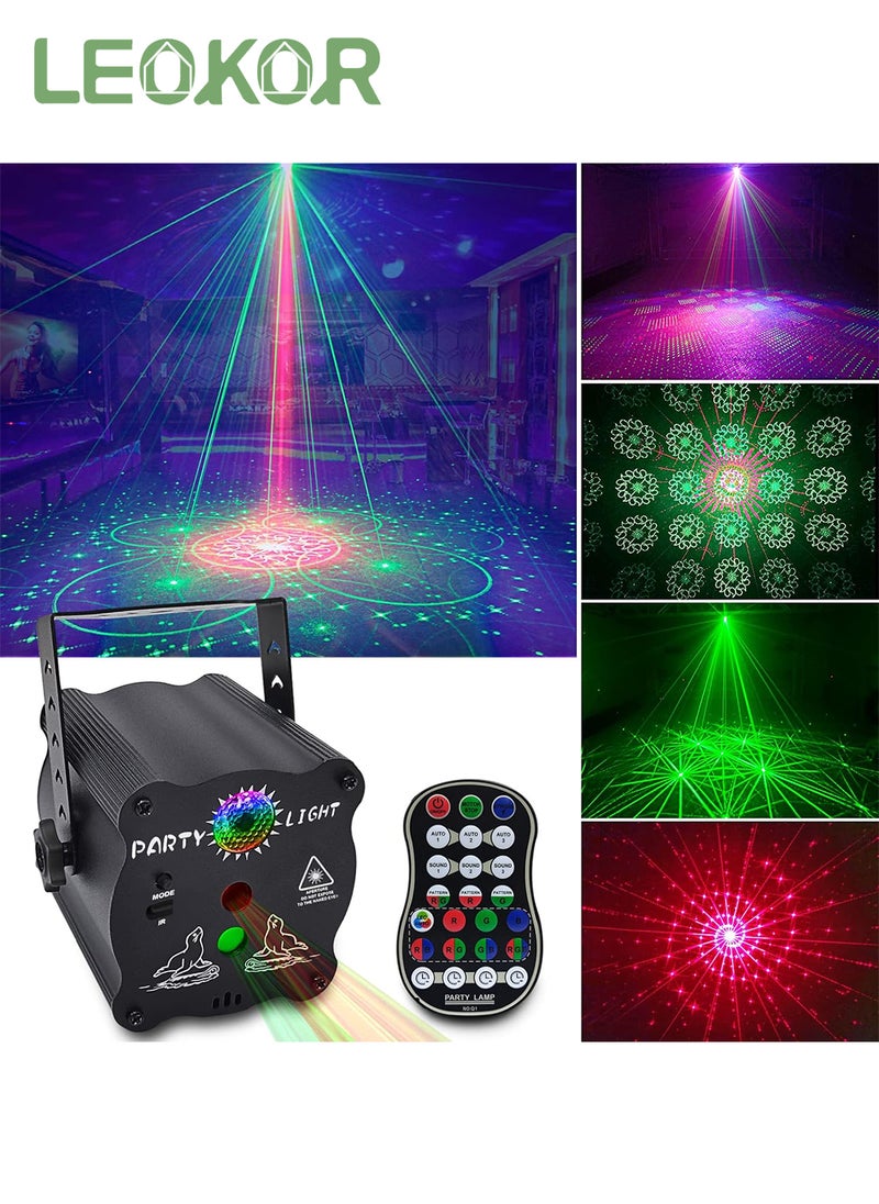 LEOKOR Stage Lights Party Lights Dj Disco Lights, Sound Activated Lights with Remote Control Suitable for Dance Party Karaoke Living Room  - Image 1