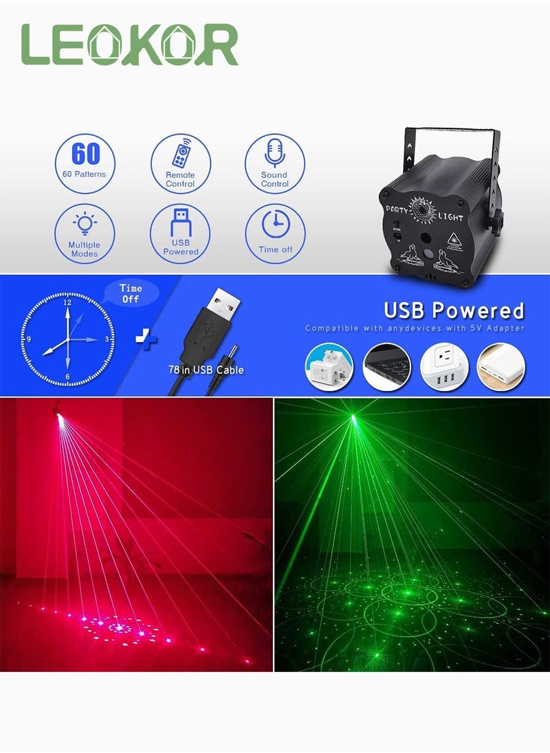 LEOKOR Stage Lights Party Lights Dj Disco Lights, Sound Activated Lights with Remote Control Suitable for Dance Party Karaoke Living Room  - Image 2