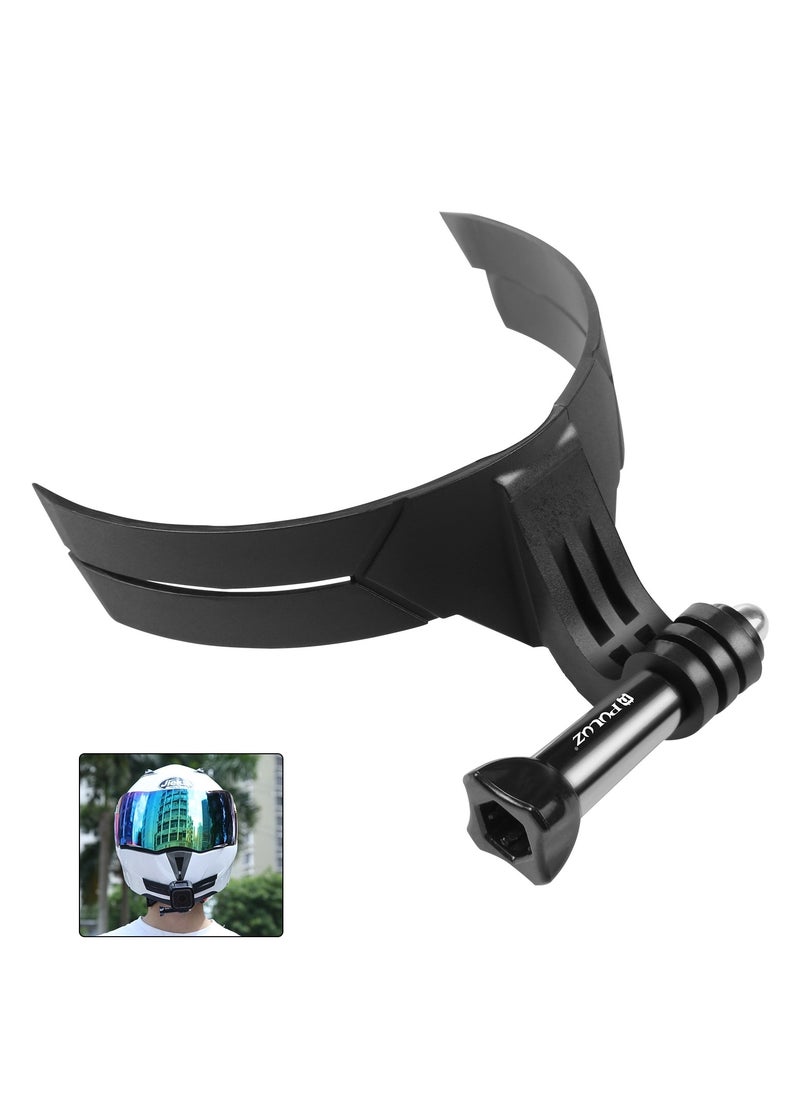 PULUZ Bending Action Camera Motorcycle Helmet Chin Mount – Stable PA+ABS Bracket with Anti-Slip Adhesive, Compatible with GoPro Style Mounts, POV Shooting Angle, Easy to Install and Remove  - Image 1