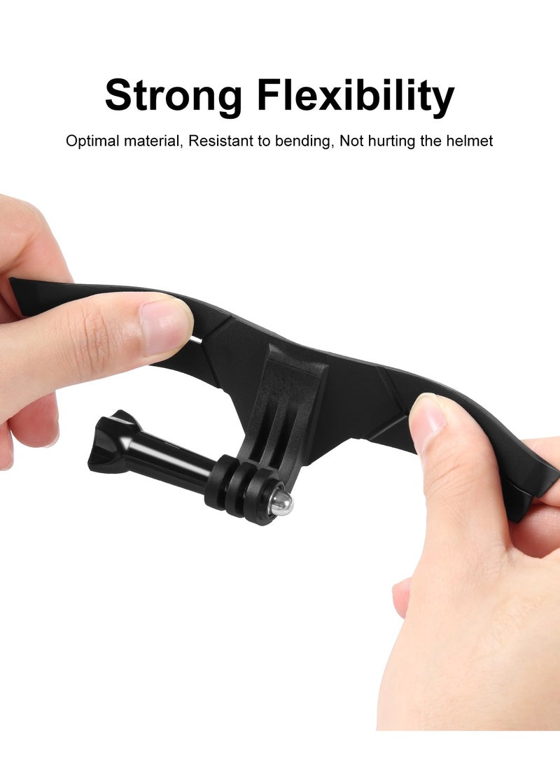 PULUZ Bending Action Camera Motorcycle Helmet Chin Mount – Stable PA+ABS Bracket with Anti-Slip Adhesive, Compatible with GoPro Style Mounts, POV Shooting Angle, Easy to Install and Remove  - Image 3