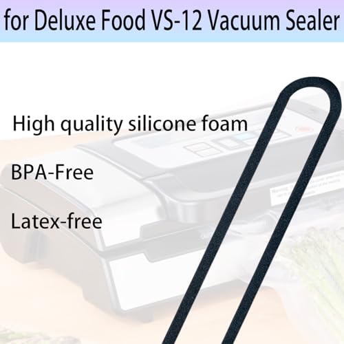 ziHenryDa 4 Pack Foam Replacement Gaskets compatible with Deluxe Food VS-12 Vacuum Sealer,Replacement Gaskets for Deluxe Food VS-12 Vacuum Sealer (13.5 * 1.76 * 0.36) - Image 5