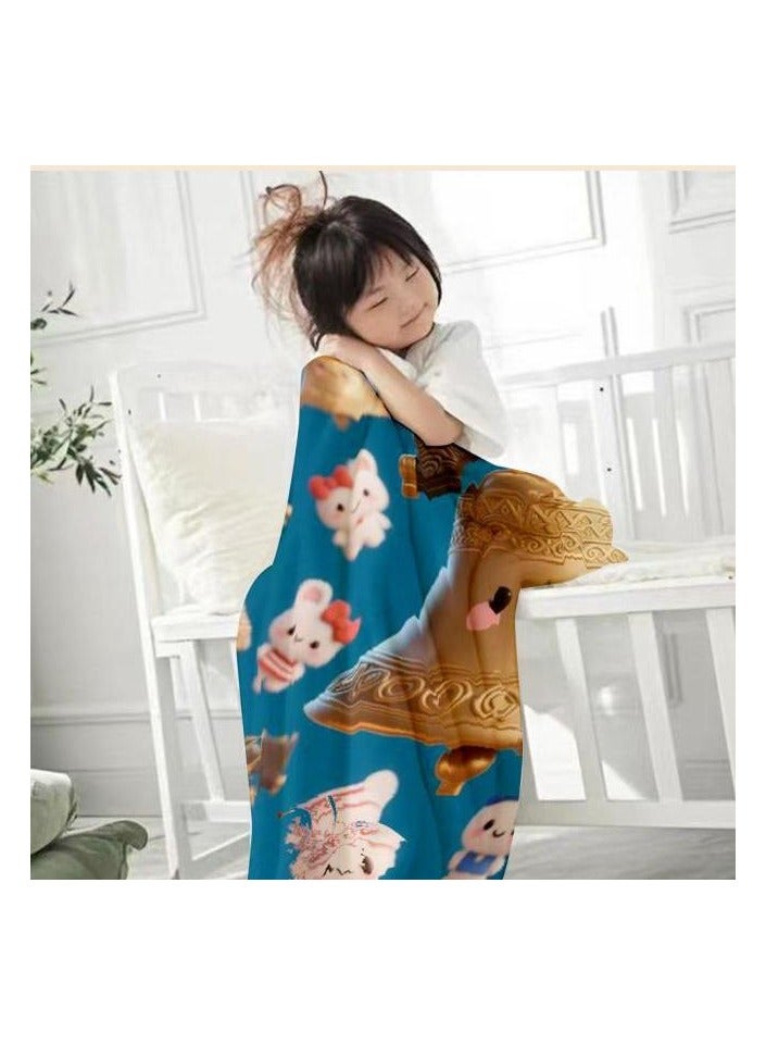 عام بطانية رقيقة من الفانيلا (دافئة ومريحة، ومناسبة للنوم، واستخدام الألعاب، وإزالة الغبار والرمل) 150 سم * 200 سم - 423 - Image 1