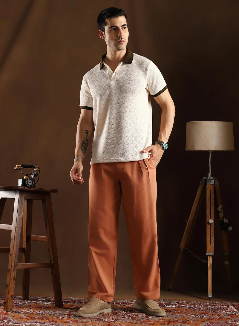Campus Sutra Lightweight - Straight-Pleated Slittrousers