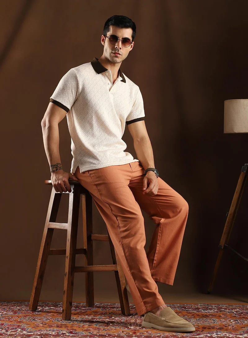 Campus Sutra Lightweight - Straight-Pleated Slittrousers