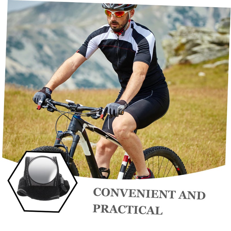 Adjustable Convex Rearview Safety Mirror For Cyclists Wrist Strap Design Road Mountain Biking - Image 4