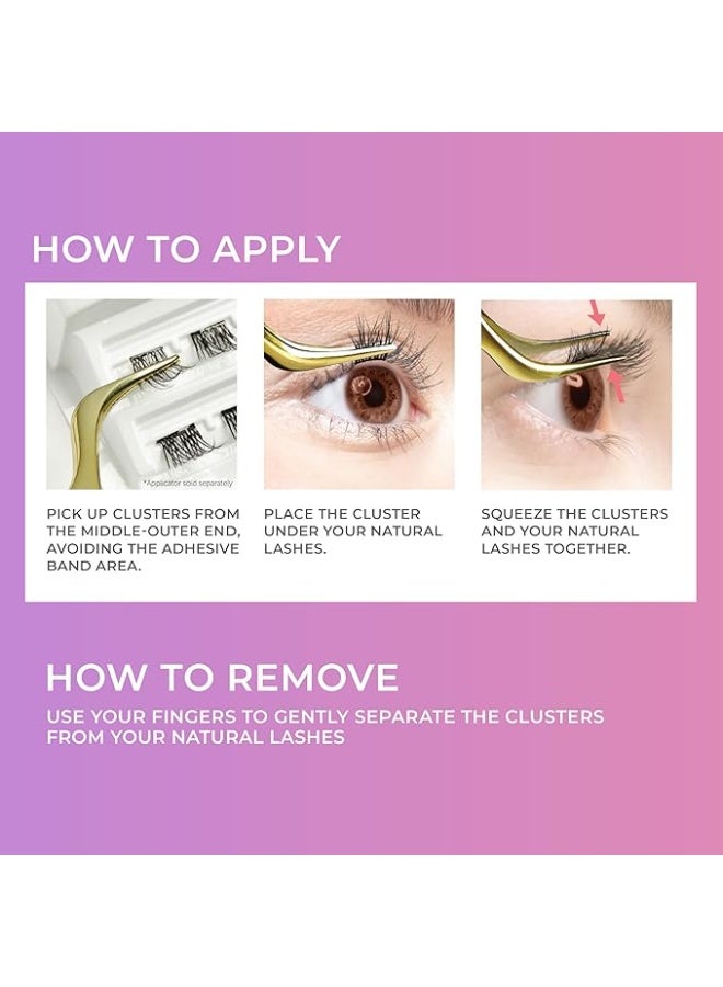 imPRESS KISS False Eyelashes, Lash Clusters, Falsies, Sleek Natural - Image 4