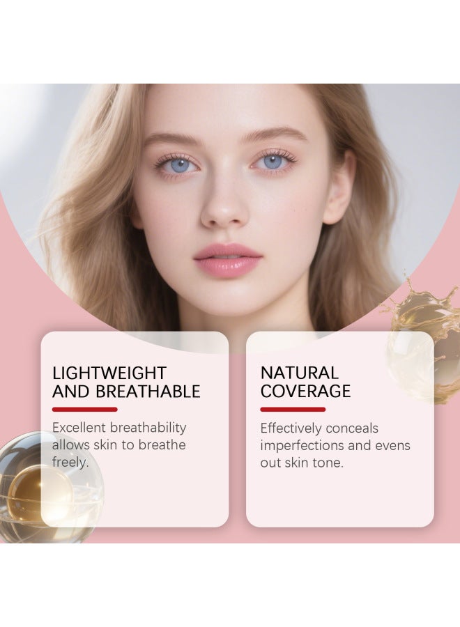 zephoco Ivory White Moisturizing Concealer Cushion - Natural Long-lasting Lightweight Fit Skin Tone Correction Hydrating Moisturizing - Image 2